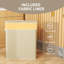  100L Laundry Basket with Lid, Washing Basket for Bathroom, Brown-2132228867