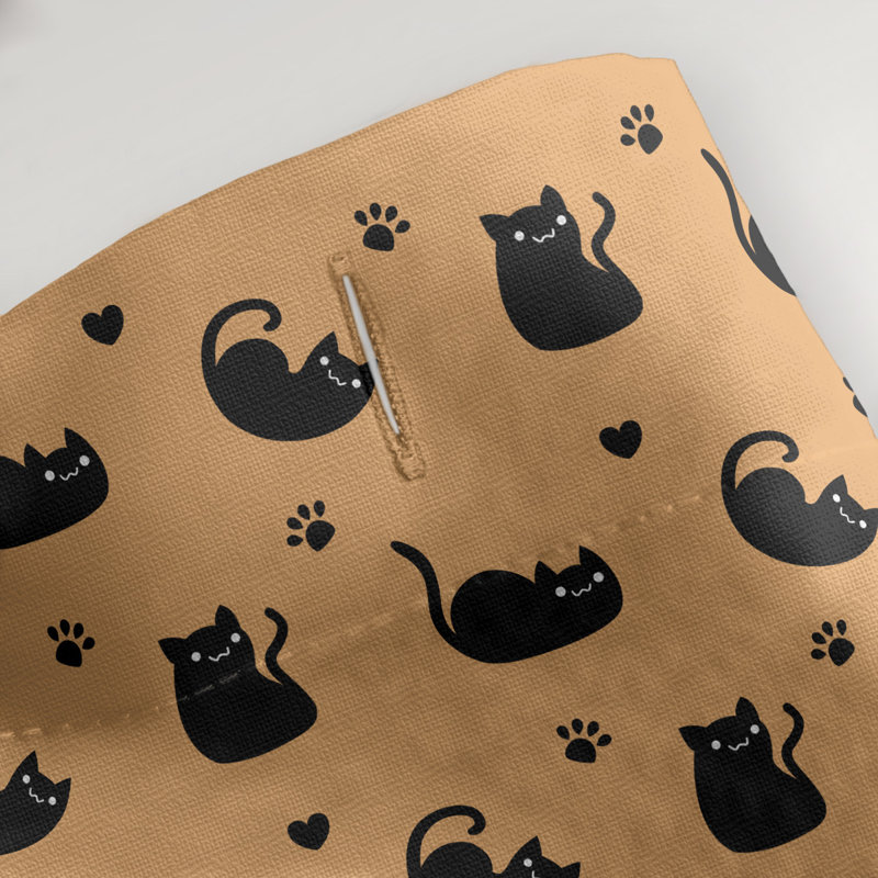 Rideau simple pour chat, Orange