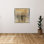 "Open Arms Gold Crop" par Avery Tillmon, reproduction sur toile dans un cadre flottant argenté