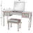 Bedroom Dressing Table With Mirror - Mirrored Makeup Vanity Easy-maintain Surface For Women Stool And Stylish Piece