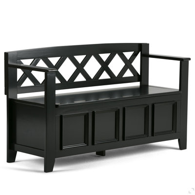Amherst Solid Wood Entryway Storage Bench