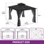 Pavillon de jardin à double toit avec cadre en aluminium-110564722