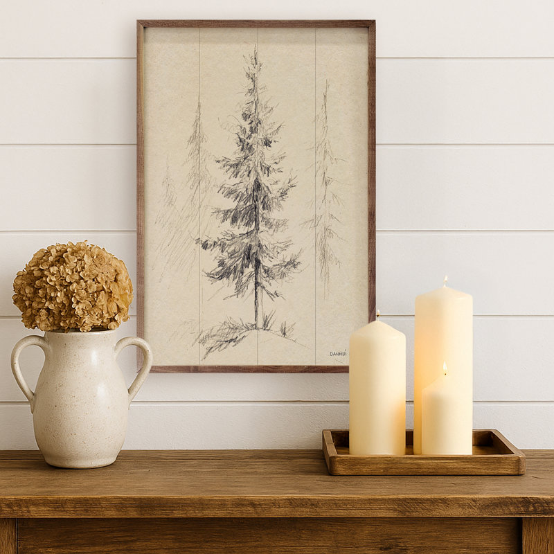«Elegant Pine I» par Danhui Nai, H 36 po x l 24 po