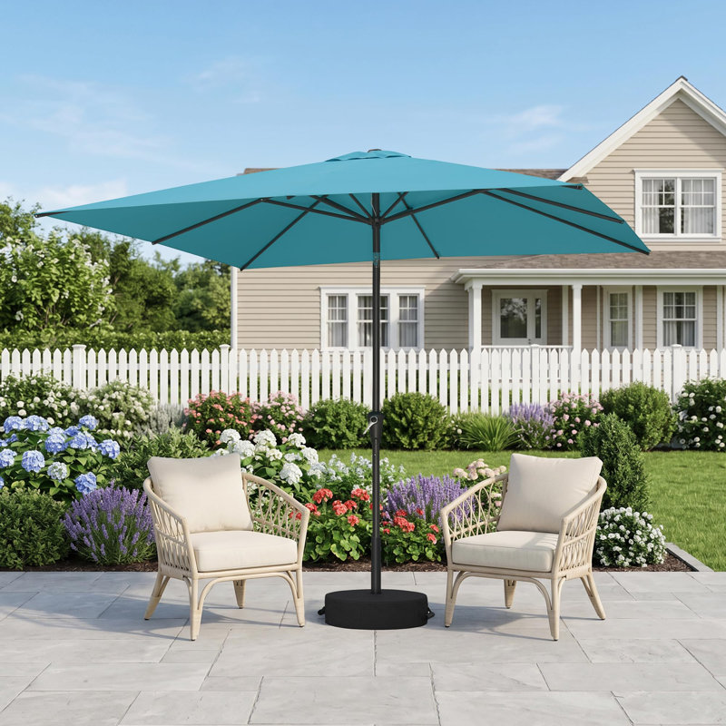 Parasol de terrasse carré 8 'x 8', Bleu