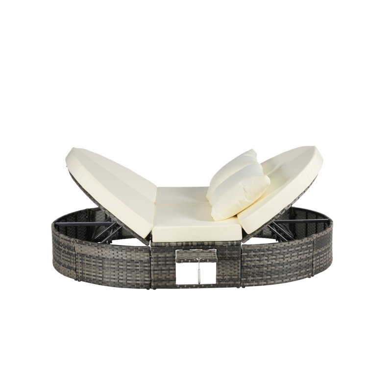 Lit de jour inclinable luxueux avec coussins et coussins de qualité supérieure, Beige