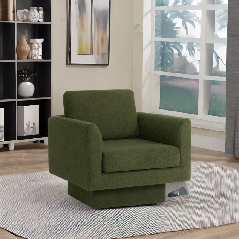 Ensemble de 2 chaises pivotantes 360 °, Ours en peluche vert