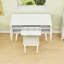 Bureau de maquillage pour coiffeuse avec port d'alimentation intégré, tabouret rembourré et espace de rangement-2059133453