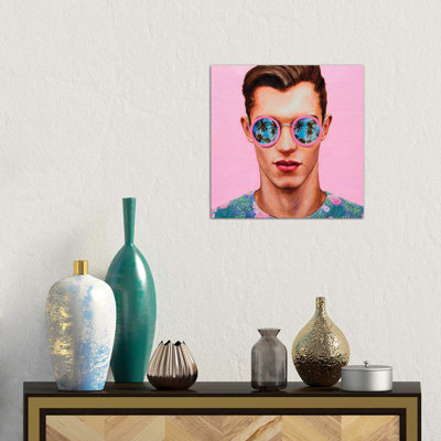 «Rose lunettes de soleil» - imprimé