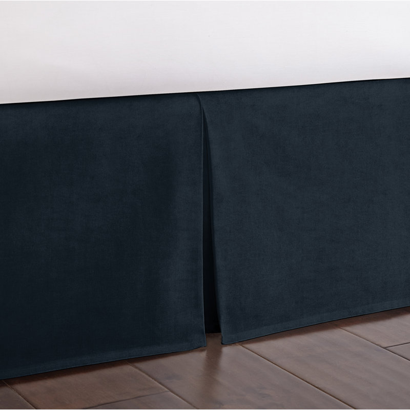 Jupe de lit Alia, 18", Grand, Bleu marine