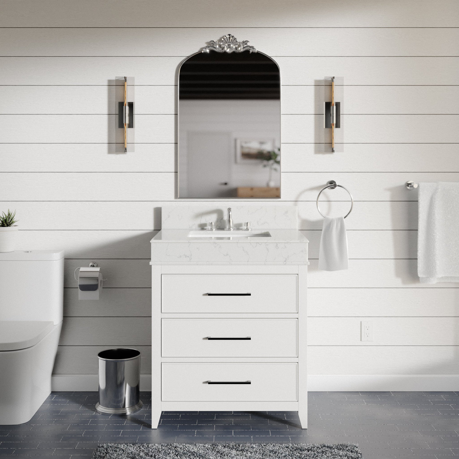 Bayla 30'' Single Bathroom Vanity, White