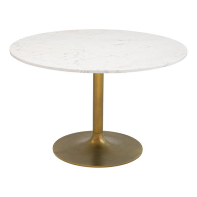Dining Table White & Gold