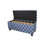 18 - Inch High Storage Bench With Blue Moroccan Stripes, 39 Long Area, 42 And 17 Wide Seat, Seat To Floor Height