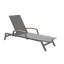 Aluminum Sling & Teak Tribeca Stacking Chaise Lounge-429714997