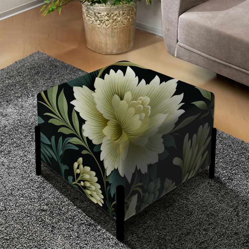 Repose-pieds damas vert Dahlia Retreat