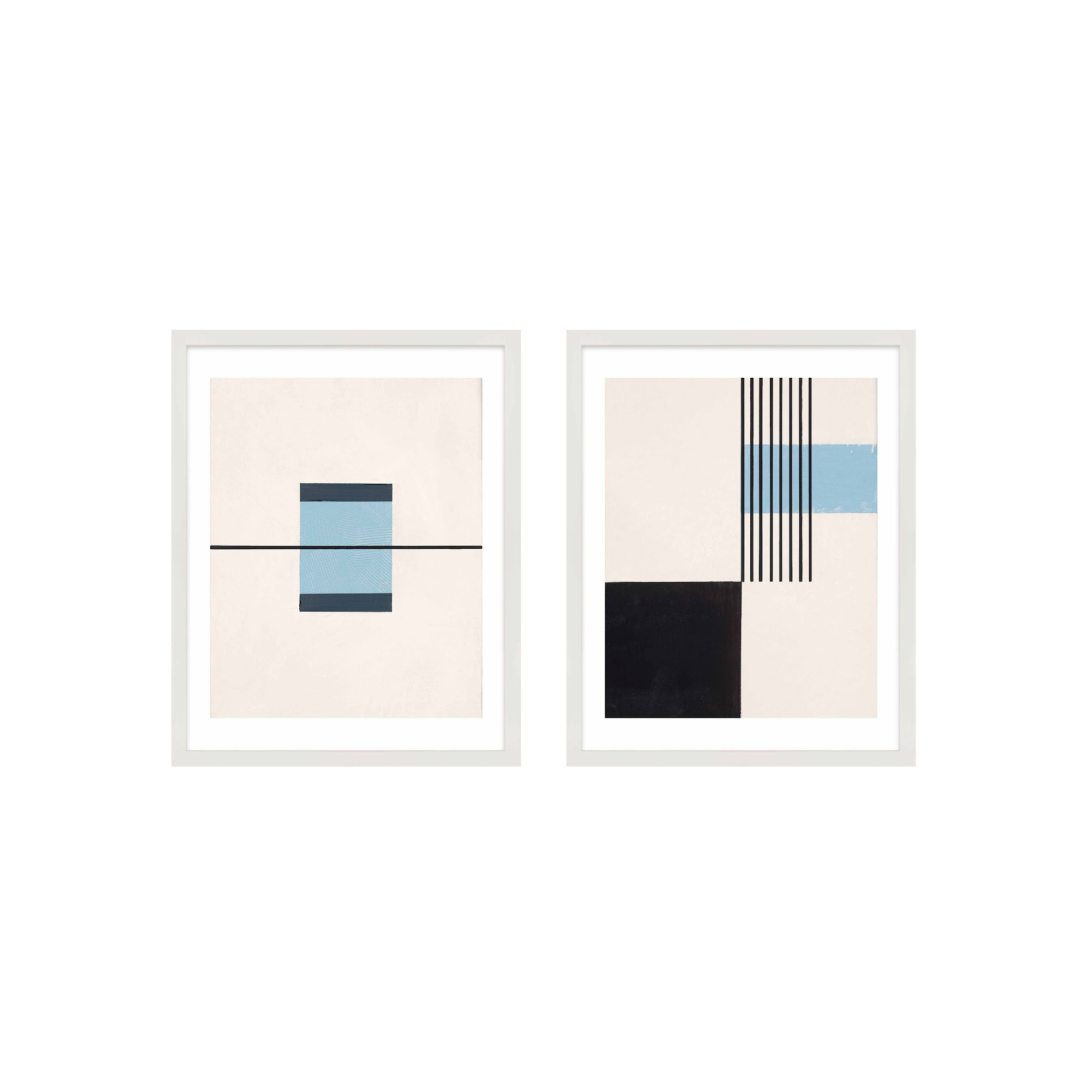 Black And Blue by Robert Kamnatnik, White, 25" H x 20" W x 1.25" D