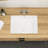 21.5"X15" White Ceramic Rectangular Undermount Bathroom Sink With Overflow