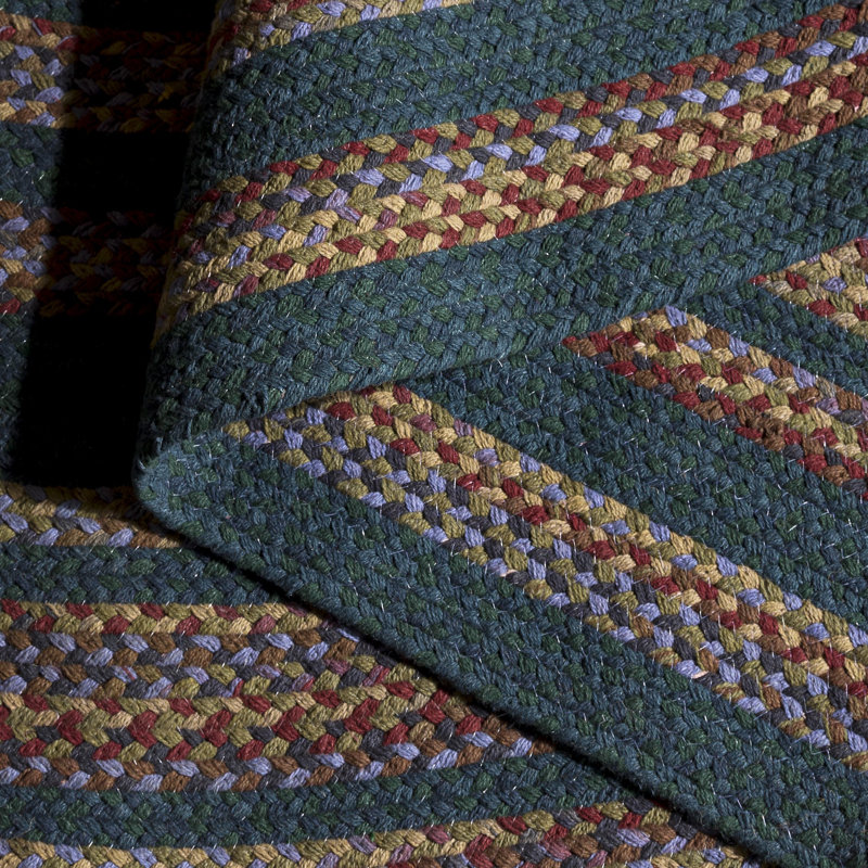 Randalia Flat Weave Cotton Rug, Round 4'