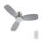 44"   Smart DC Ceiling Fan with light, Remote control-2106018408