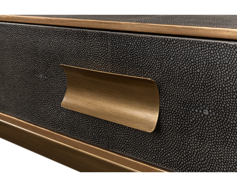 Shagreen 54'' W Console Table, Antique Gray