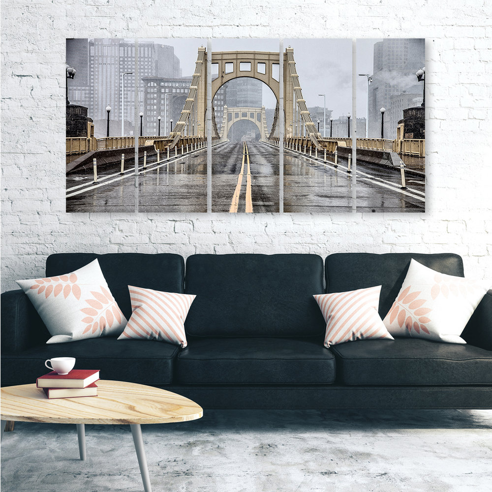 Leinwandbild Brooklyn Bridge Stadt New York