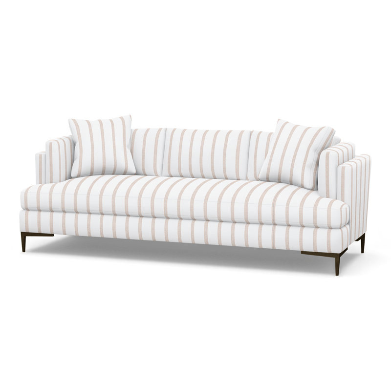 Aiden Upholstered 90.5'' Sofa, Antique Bronze, Perigold Mixi Linen