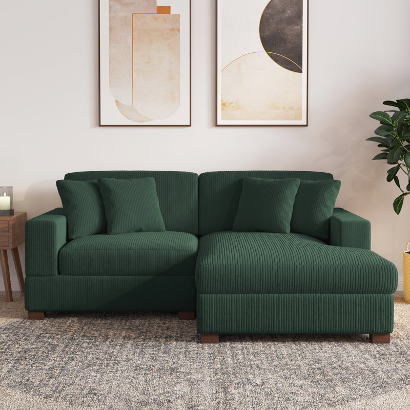 Milbrey Modular Corner Sofa, Right Hand Facing, Hunter Green