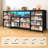 63.11" W 12  Fabric Drawer Dresser For Bedroom, Long Dressers Tv Stand Media Console With Led Lights & Power Outlets-438331161