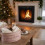 Ensemble de 2 paniers Limu, garniture dorée, fer ovale rose Merry Christmas