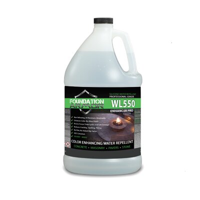 1 GAL Penetrating Matte Look Water Repellent Sealer For Concrete, Pavers, Brick, And Natural Stone -  Foundation Armor, WL5501GAL