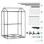 Greenhouse, Reinforced PVC Cover, Steel Frame, Winter Tent for Tomato Herbs Flowers Seedlings Fruit, With Eyelets, 100x83x150cm-131377996