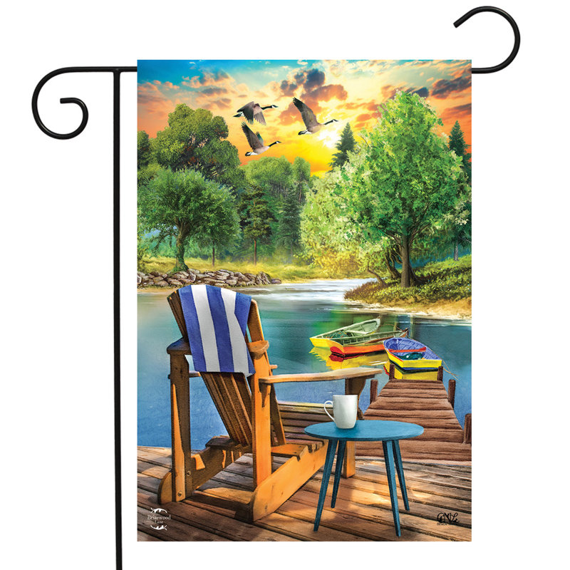 Drapeau de jardin d'été Lakeside Escape