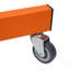 Table de travail réglable avec tiroir pour garages, ateliers de réparation et bricolage, portable, (4) roulettes pivotantes de 2,5 po, capacité de 220 livres, coins en caoutchouc, acier robuste, orange