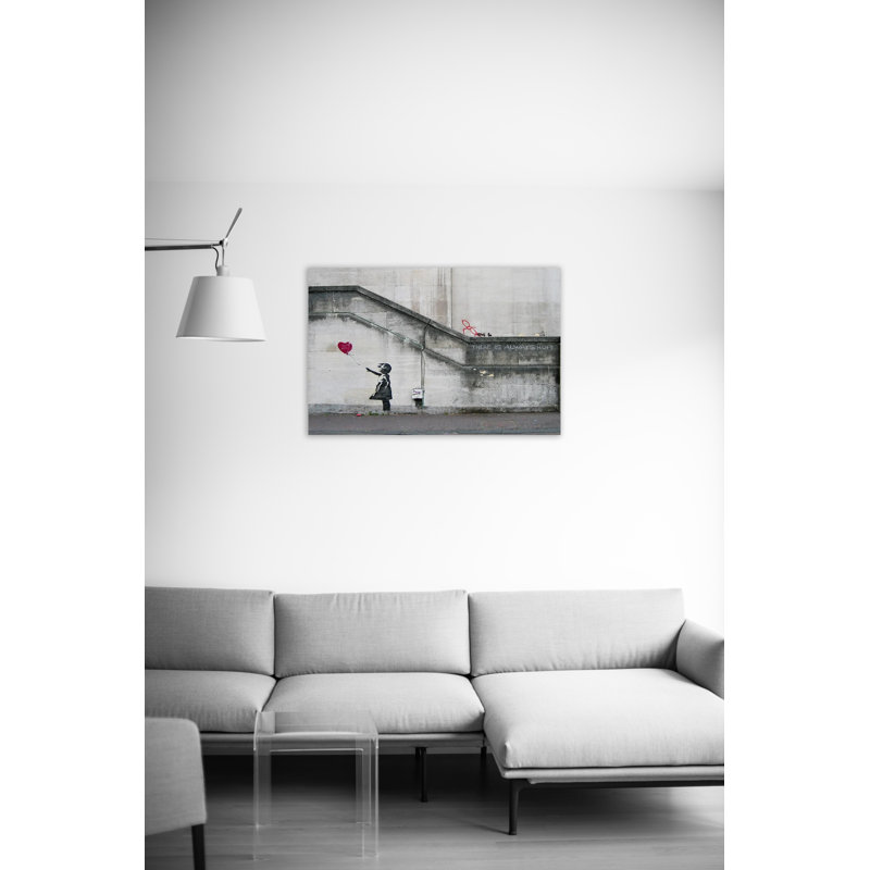 « There Is Always Hope Balloon Girl » par Banksy, impression sur toile tendue, H 24 po x l 36 po, Impression sans cadre