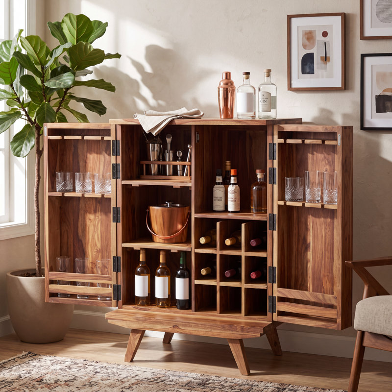 Caseyleigh 32'' Solid Wood Mini Bar