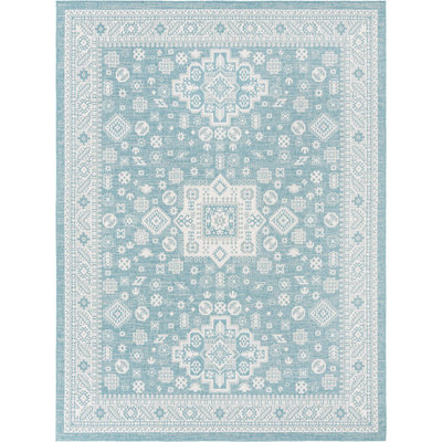 Tapis d'extérieur couleur bleu