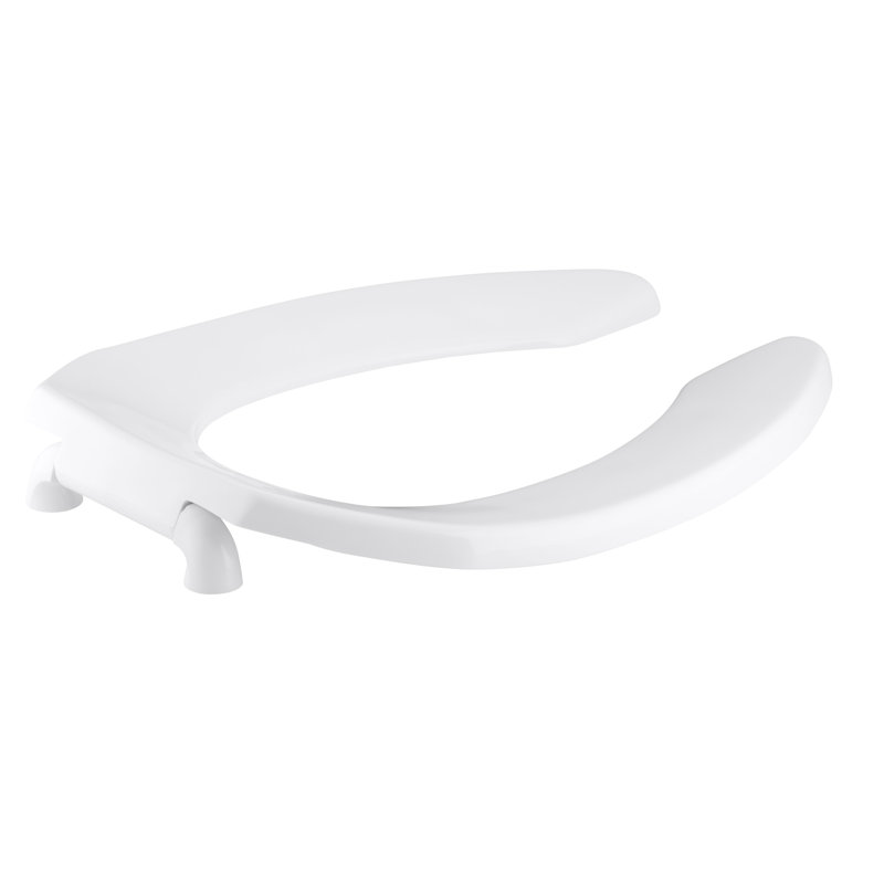 Lustra Elongated Toilet Seat with Check Hinge, White