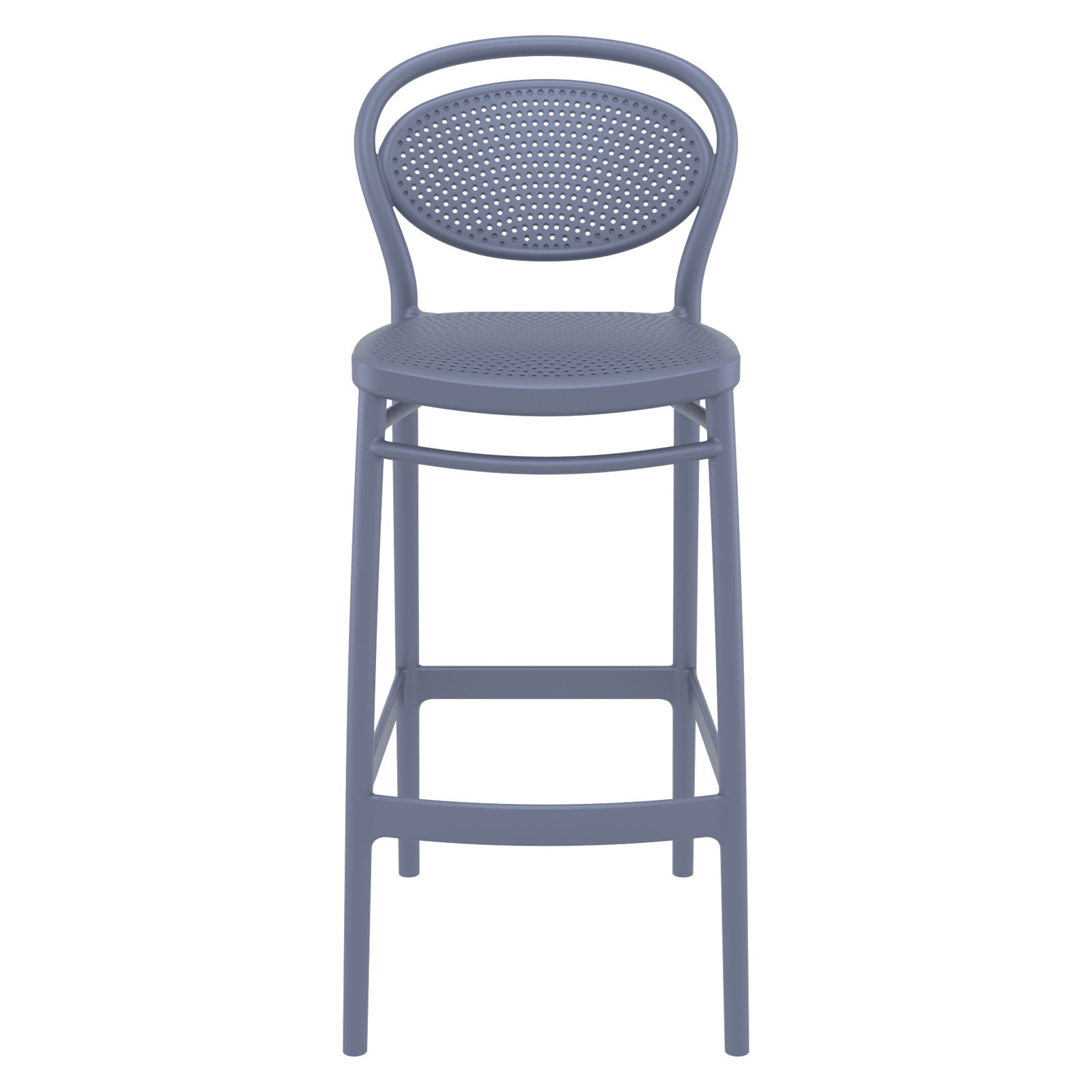 Farrah Outdoor Bar Stool, Dark Gray, Bar Stool (29.5" Seat Height)