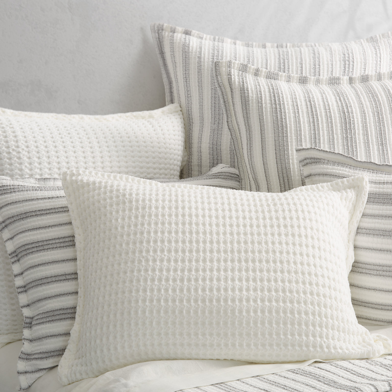 Pine Beach Sham, King, White