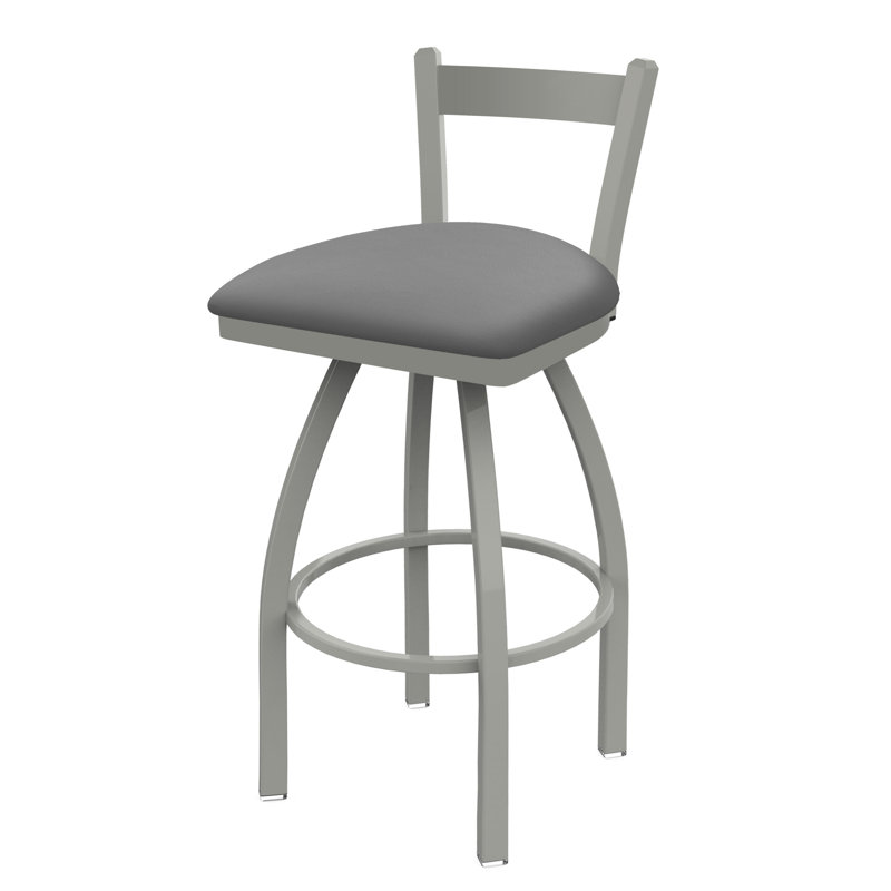 821 Catalina Low Back Swivel Bar Stool, Black Wrinkle, Bar Stool (30" Seat Height), Graph Ruby