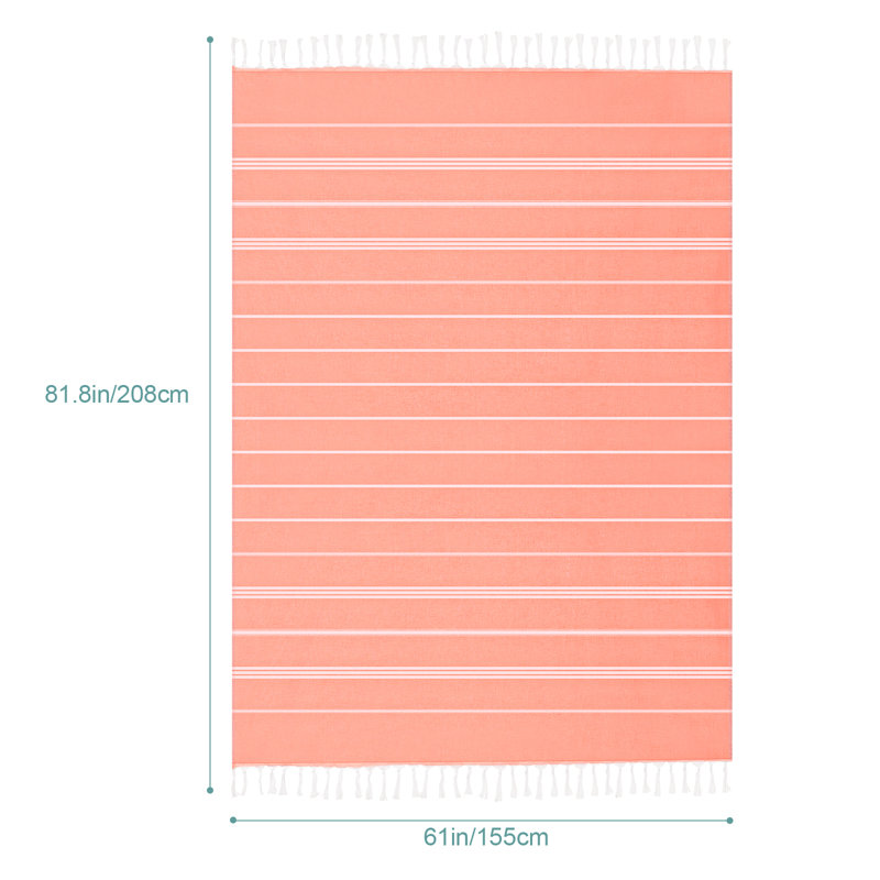 Ensemble de 2 serviettes de plage - orange clair