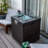 Fire Pit Table with Lid, Rain Cover, and Mixed Color Glass Rocks (24-inch, Espresso)