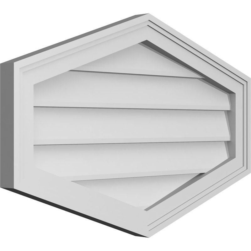 Ventilé vertical à pignon vertical 4/12 po, H 18 po x l 28 po x P 1,5 po