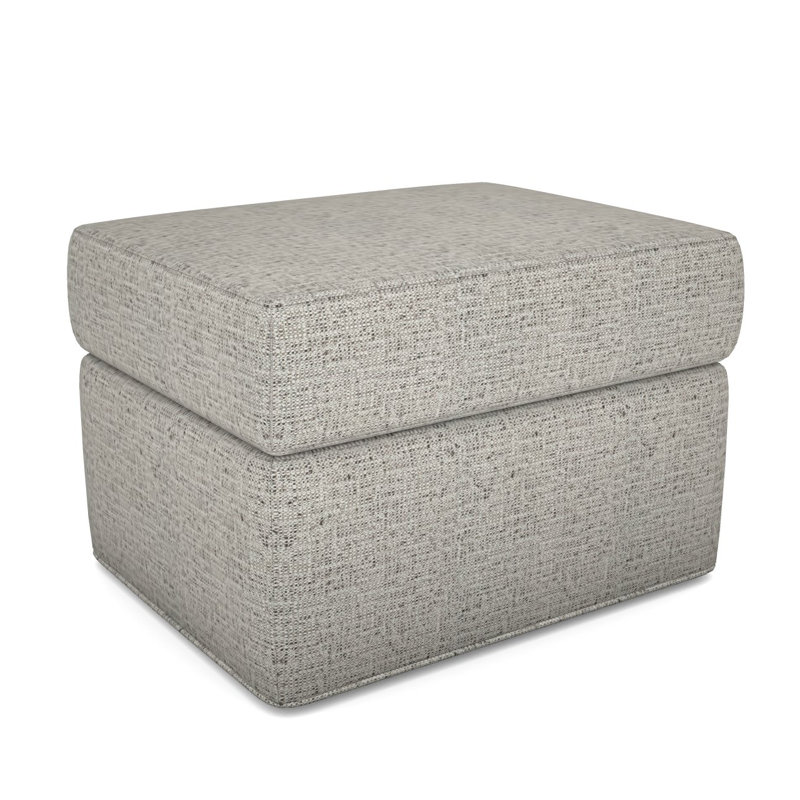 Repose-pieds rembourré Newlin, Non, Graphite Tuck