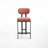 Upholstered Fabric Counter Height Barstool with Black Metal Legs for Dining Room/Kitchen Island/Bar-1883469826