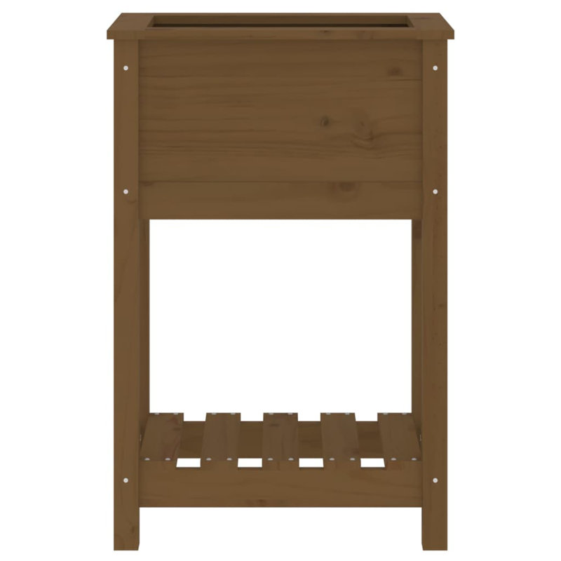 Aalap Wood Raised Garden Bed, 81cm H x 54cm W x 34.5cm D, Brown