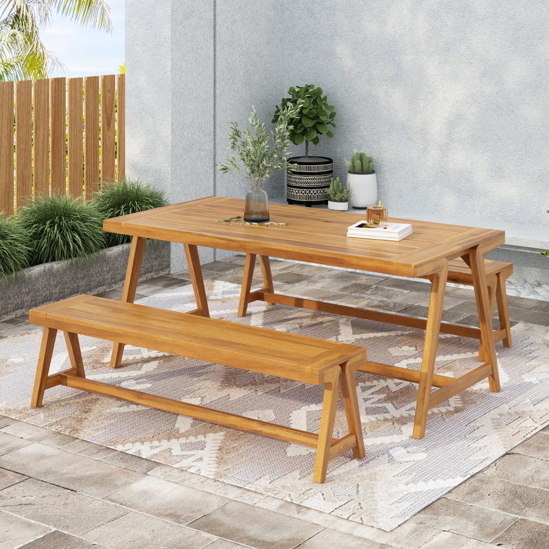 Table de pique-nique d'extérieur ensoleillée L 70,75 po pour 4 personnes Sunny