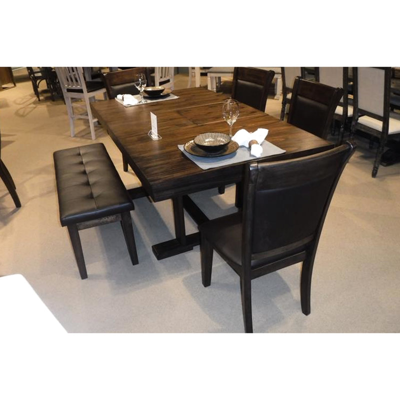 Banc rustique en bois brun pour la salle à manger, banc de salle à manger