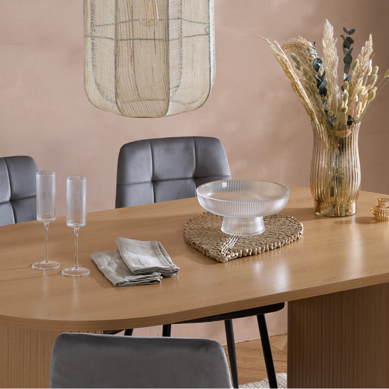 Suire 4 - Person Dining Set, Brown, Oak