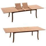Dwayne Outdoor 11 - Piece Teak Dining Set