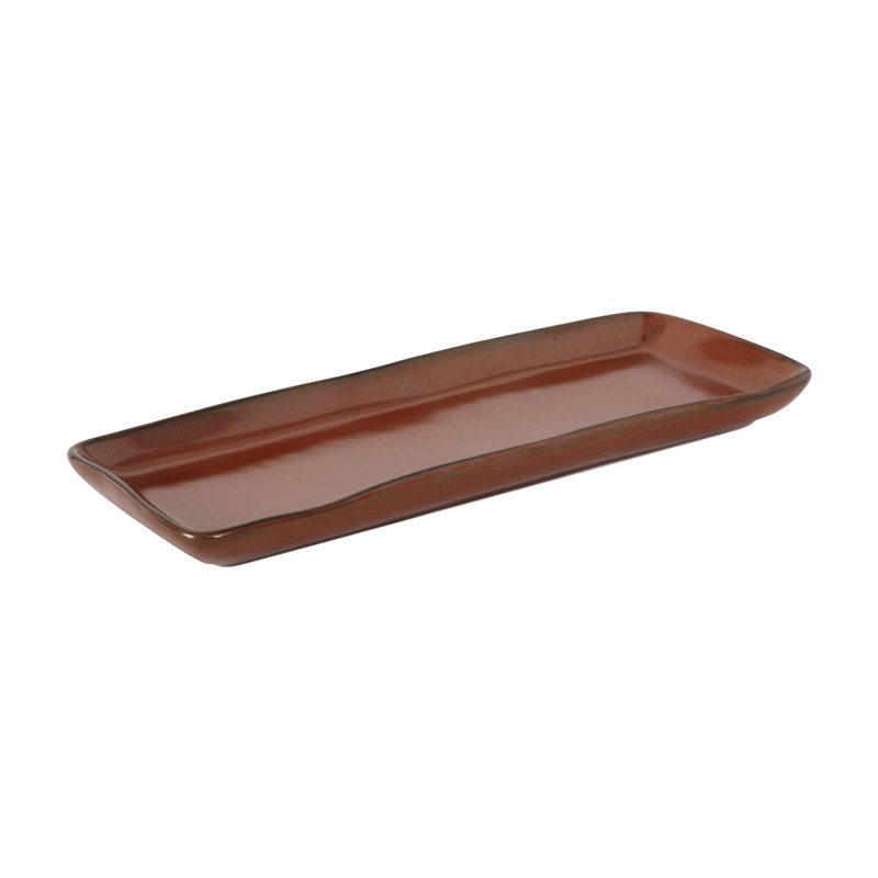 Plateau artisanal, Pierre rouge, H 1,25 po x l 13,75 po x P 5 po